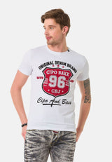 CT670 Herren T-Shirt mit coolem Frontprint - Cipo and Baxx - biker - Damen -