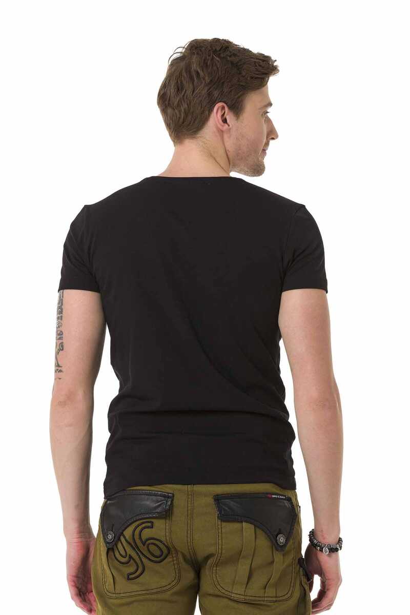 CT675 Herren T-Shirt mit großem Markenprint - Cipo and Baxx - black - Damen -
