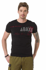CT675 Herren T-Shirt mit großem Markenprint - Cipo and Baxx - black - Damen -