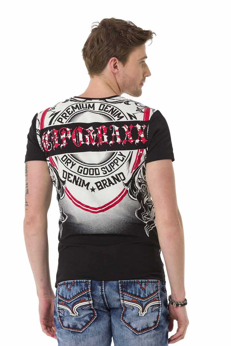 CT690 Herren T-Shirt mit coolen Prints - Cipo and Baxx - biker - Damen -