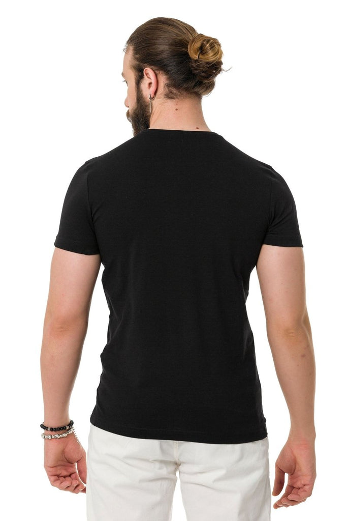 CT711 Herren T-Shirt mit coolem geprägter Foliendruck - Cipo and Baxx