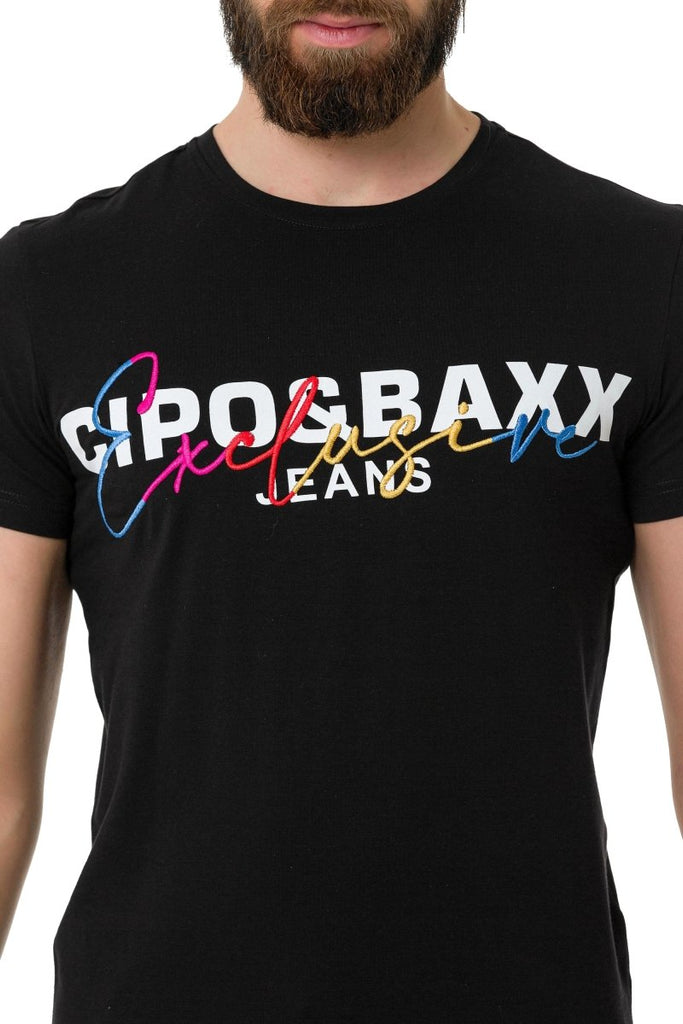 CT712 Herren T-Shirt mit coolem Print exclusive-Lock - Cipo and Baxx