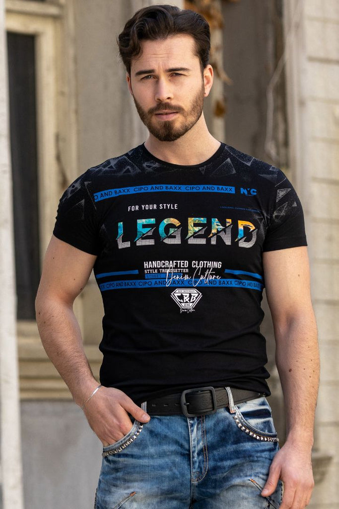 CT715 Herren T-Shirt mit Style-Legend - Cipo and Baxx