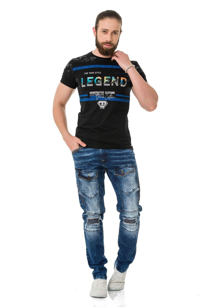 CT715 Herren T-Shirt mit Style-Legend - Cipo and Baxx
