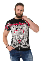CT716 T-Shirt mit Schattenmuster auf der Vorder-und Rückseite - Cipo and Baxx - biker - Herren -