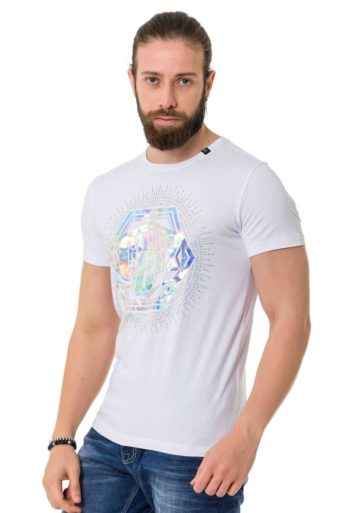 CT720 Herren T-Shirt mit trendigen Hologramm Design-Prints - Cipo and Baxx