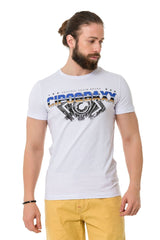 CT721 Herren T-Shirt in extravagantem Look-Markenprint - Cipo and Baxx - Herren - Herren T-SHIRT -