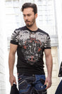 CT728 Herren T-Shirt mit coolem Markenprint - Cipo and Baxx - biker - Herren -