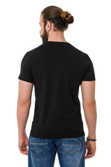 CT730 Herren T-Shirt mit stylischem Flamme Druckt Markenprint - Cipo and Baxx - biker - Herren -