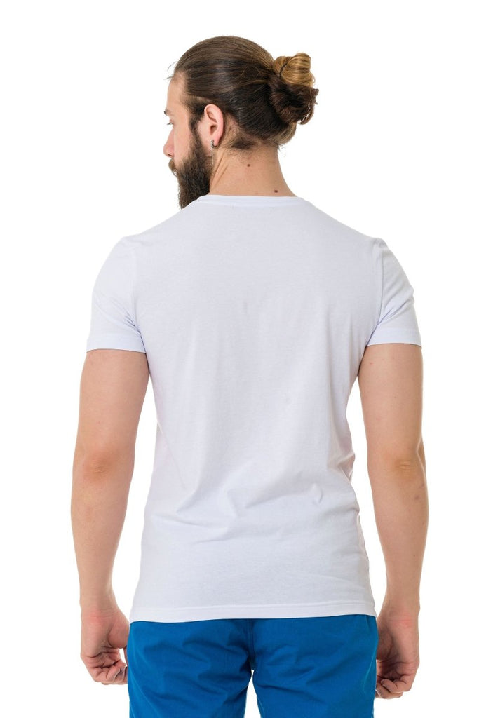 CT730 Herren T-Shirt mit stylischem Flamme Druckt Markenprint - Cipo and Baxx