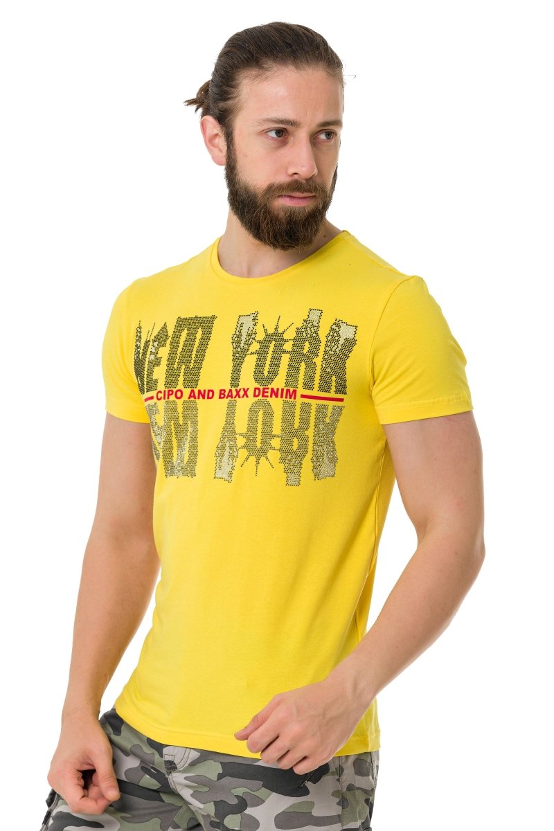 CT733 Herren T-Shirt mit Coolem Städtemotiv - Cipo and Baxx - Herren - Herren T-SHIRT -