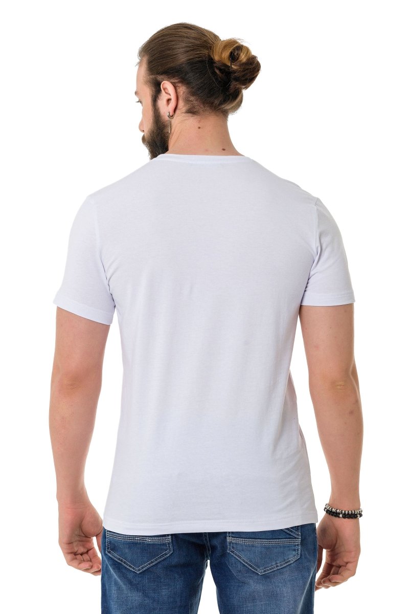 CT735 Herren T-Shirt mit schickem Brustprint - Cipo and Baxx - Herren - Herren T-SHIRT -