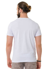 CT736 Herren T-Shirt mit glänzendes und geprägtes Schriftzug - Cipo and Baxx - black - Herren -