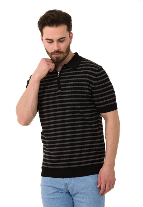 CT751 Herren Poloshirt mit mehrfarbigem Streifen-Design - Cipo and Baxx - Herren - Herren T-SHIRT -