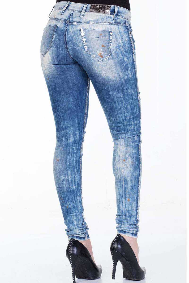 WD211A Damen Slim-Fit-Jeans mit Slim Fit-Schnitt - Cipo and Baxx - D_slim_Skinny - Damen -