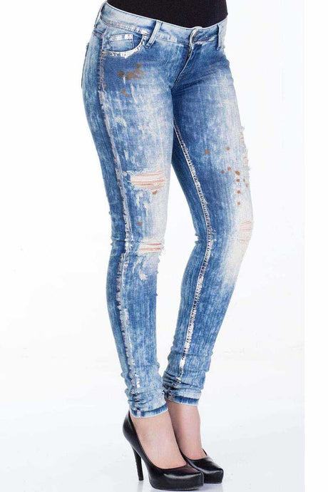 WD211A Damen Slim-Fit-Jeans mit Slim Fit-Schnitt - Cipo and Baxx - D_slim_Skinny - Damen -