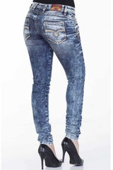 WD222 Damen Regular-Fit-Jeans Low Waist mit cooler Waschung - Cipo and Baxx - D_Straight_Slim - Damen -
