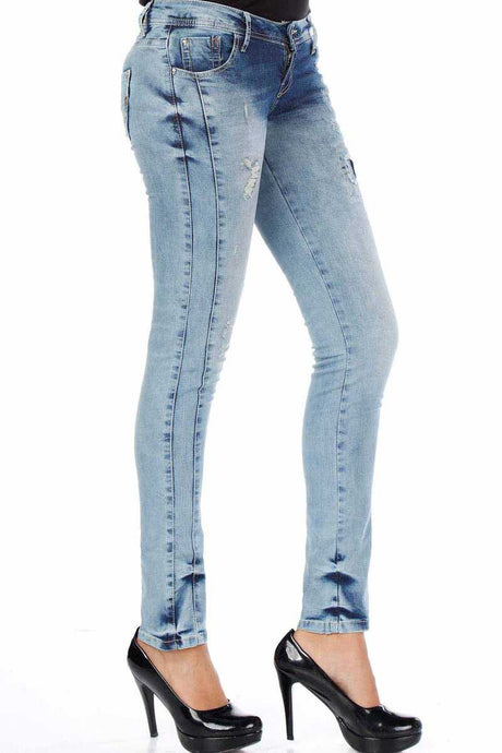 WD226 Damen Slim-Fit-Jeans mit Us