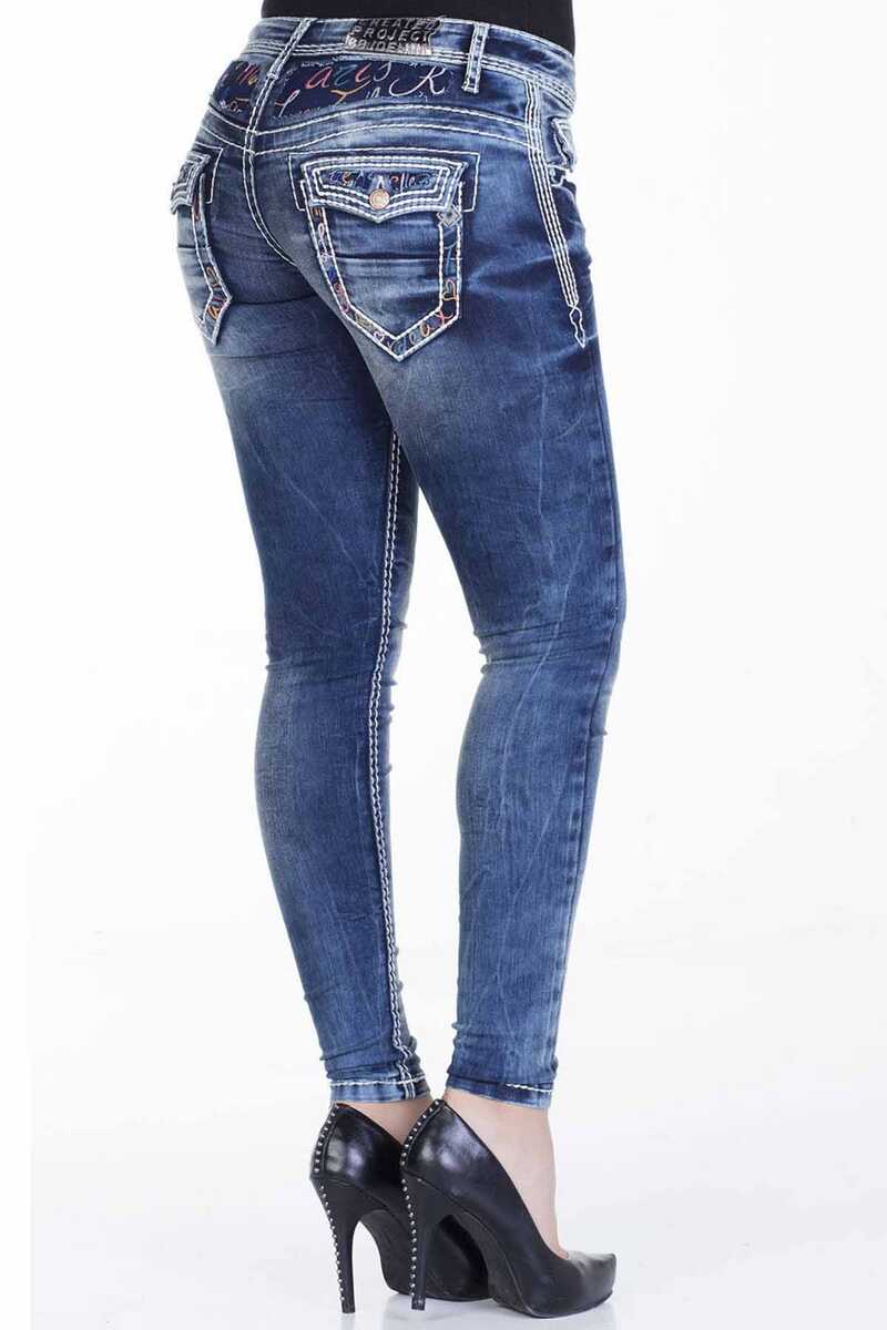 WD243 Blue Damen Jeans