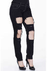 WD247 Damen Straight-Jeans mit trendigen Destroyed-Elementen - Cipo and Baxx - D_Straight_Slim - Damen -