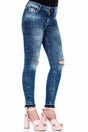 WD276 Damen Slim-Fit-Jeans in angesagtem Design in Skinny Fit - Cipo and Baxx - D_slim_Skinny - Damen -