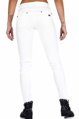 WD297 Damen Slim Fit Jeans mit Basic - Cipo and Baxx - D_Straight_Slim - Damen -