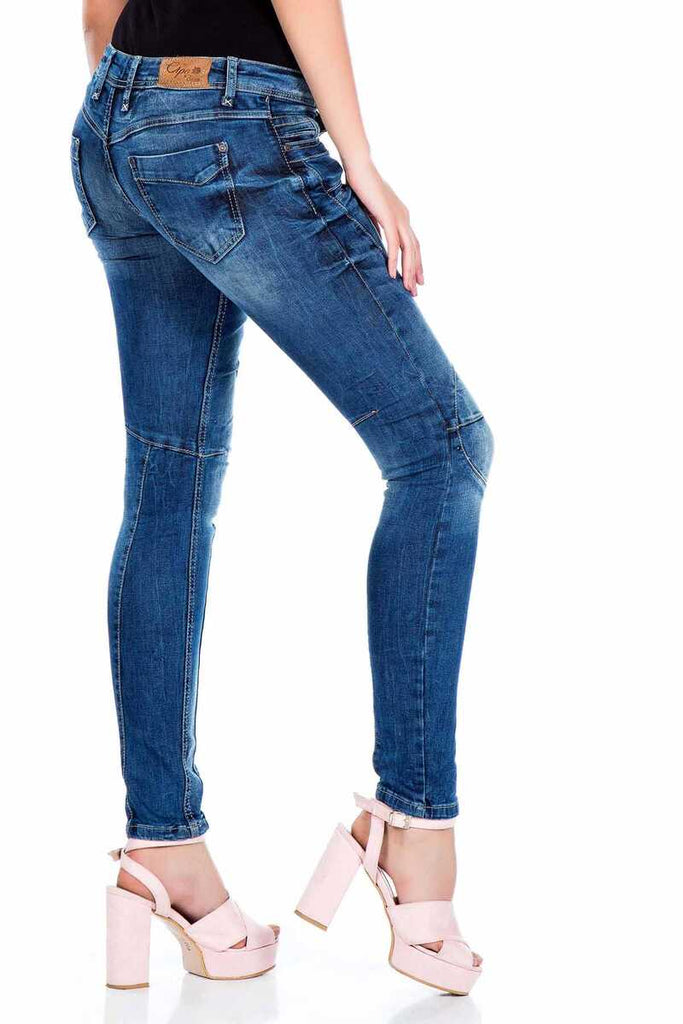 WD324 Damen Slim-Fit-Jeans mit Slim Fit-Schnitt - Cipo and Baxx