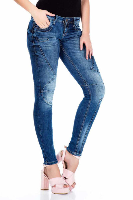 WD324 Damen Slim-Fit-Jeans mit Slim Fit-Schnitt - Cipo and Baxx - D_slim_Skinny - Damen -