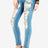WD326 Damen Slim-Fit-Jeans mit cooler Riss-Struktur - Cipo and Baxx - D_Straight_Slim - Damen -