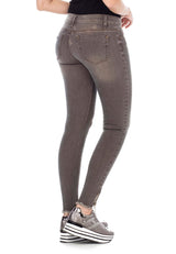 WD355 Damen bequeme Jeans in verwaschener Optik - Cipo and Baxx - D_slim_Skinny - Damen -