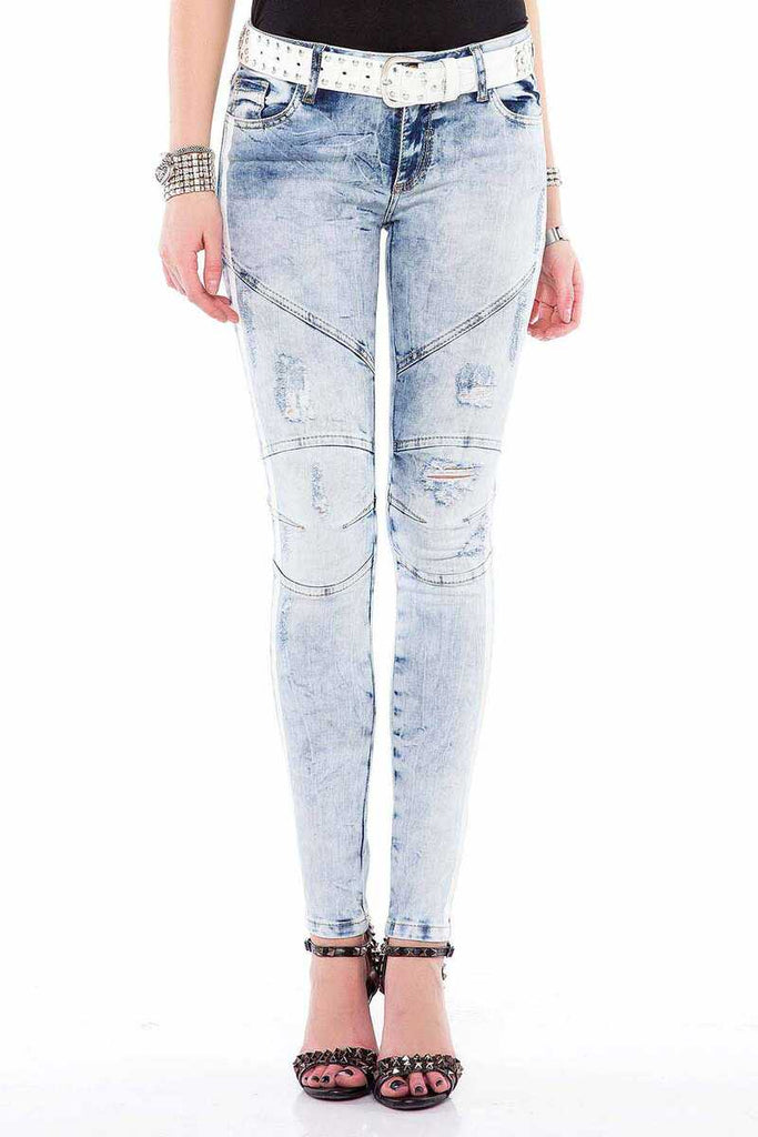 WD367 Damen Slim-Fit-Jeans in modischem Slim-Fit Schnitt - Cipo and Baxx