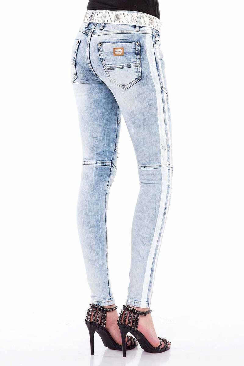 WD367 Damen Slim-Fit-Jeans in modischem Slim-Fit Schnitt - Cipo and Baxx - D_Straight_Slim - Damen -