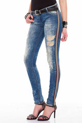 WD369 Damen Slim-Fit-Jeans in modischem Slim-Fit Schnitt - Cipo and Baxx - D_Straight_Slim - Damen -