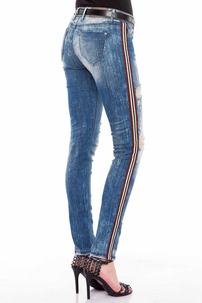 WD369 Damen Slim-Fit-Jeans in modischem Slim-Fit Schnitt - Cipo and Baxx - D_Straight_Slim - Damen -