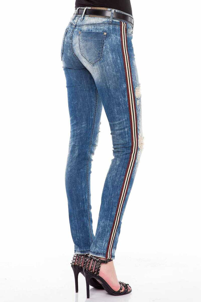 WD369 Damen Slim-Fit-Jeans in modischem Slim-Fit Schnitt - Cipo and Baxx