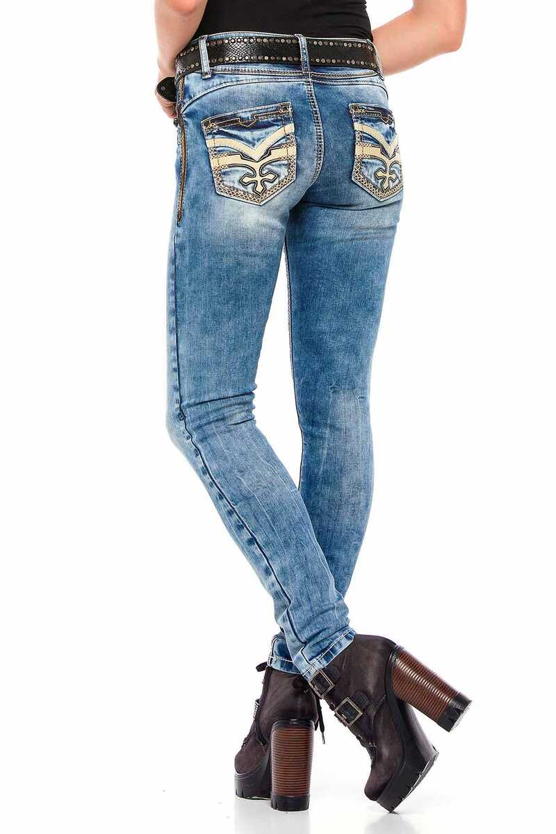 WD380 Damen Slim-Fit-Jeans in bequemem Slim Fit-Schnitt - Cipo and Baxx - D_slim_Skinny - Damen -