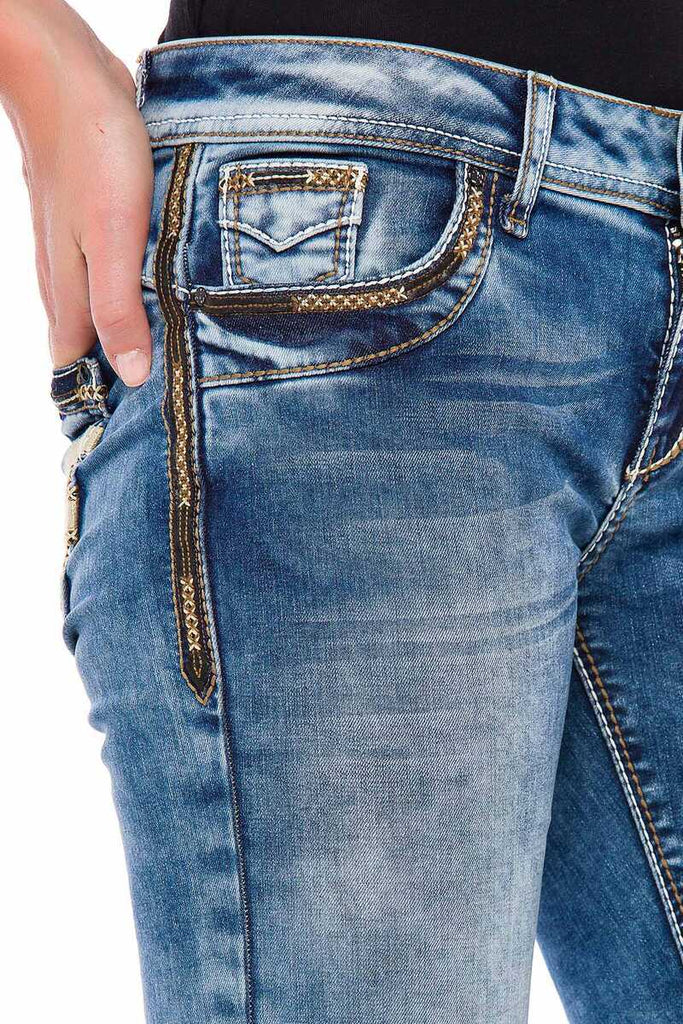 WD380 Damen Slim-Fit-Jeans in bequemem Slim Fit-Schnitt - Cipo and Baxx