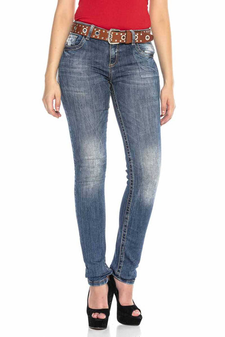 WD386 Damen Slim-Fit-Jeans - Cipo and Baxx - D_Straight_Slim - Damen -