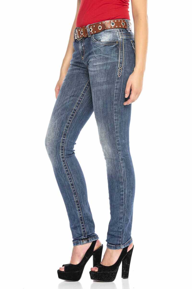 WD386 Damen Slim-Fit-Jeans - Cipo and Baxx - D_Straight_Slim - Damen -