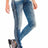 WD390 Damen Slim-Fit-Jeans mit Seitenstreifen im Glitzer Look - Cipo and Baxx - D_slim_Skinny - Damen -