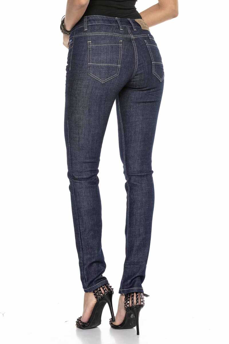 WD404 Damen Straight-Jeans in modischem Straight-Fit-Schnitt - Cipo and Baxx - D_slim_Skinny - Damen -
