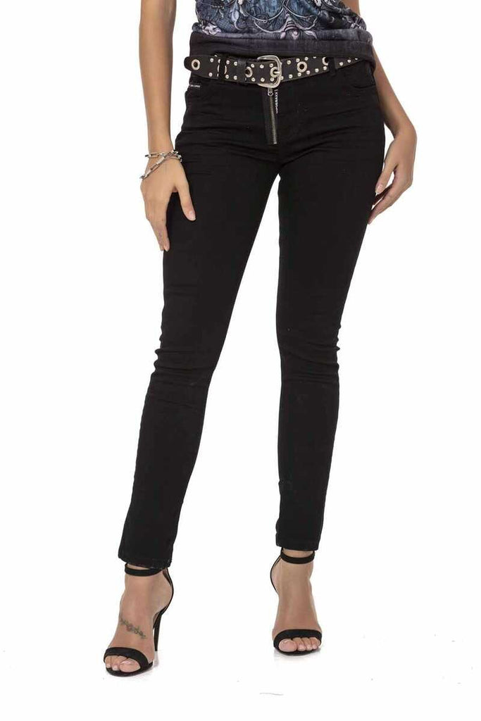WD444 Damen Slim-Fit-Jeans in figurbetontem Slim Fit-Schnitt - Cipo and Baxx