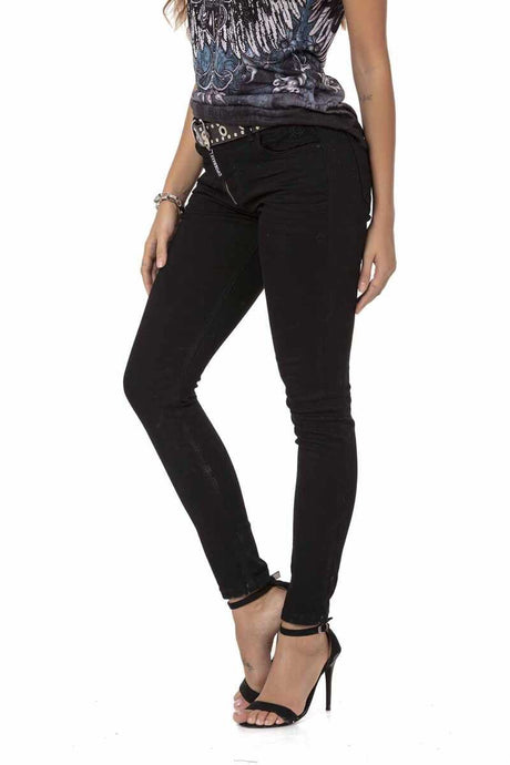 WD444 Damen Slim-Fit-Jeans in figurbetontem Slim Fit-Schnitt - Cipo and Baxx - D_slim_Skinny - Damen -