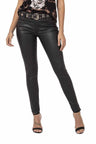 WD467 Damen Slim-Fit-Jeans mit glänzender Beschichtung - Cipo and Baxx - Damen - Damen Jeans -