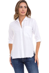 WH124 Damen Hemd mit Schlitz und ausgefransten Details - Cipo and Baxx - Damen - Damen Hemd -