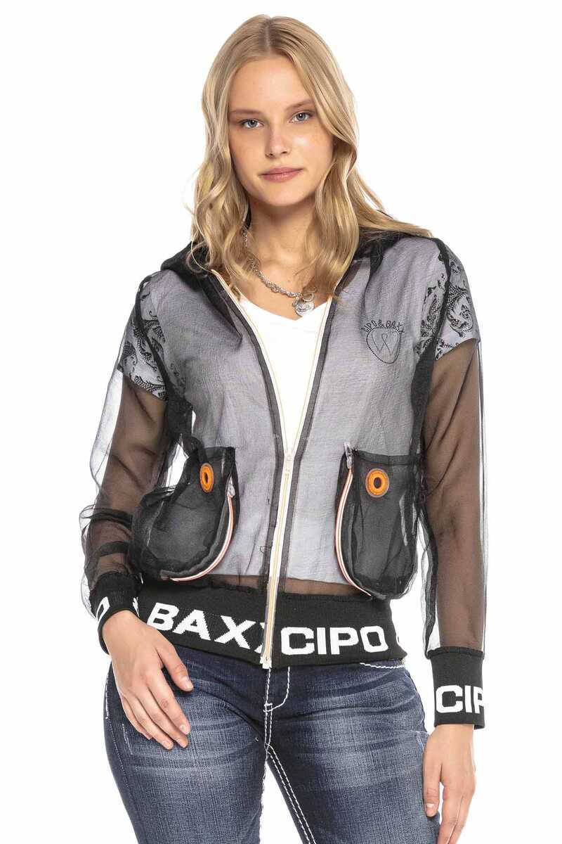 WJ187 Damen Outdoorjacke in transparentem Design - Cipo and Baxx - Damen Jacke - Letzte Chance! -