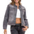 WJ206 Damen Jeansjacke mit kontrastfarbenen Nähten - Cipo and Baxx - Damen - Damen Jacke -