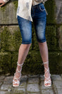 WK183 Damen Capri Shorts mit kontrastfarbenen Nähten - Cipo and Baxx - Damen Capri - Damen Short -