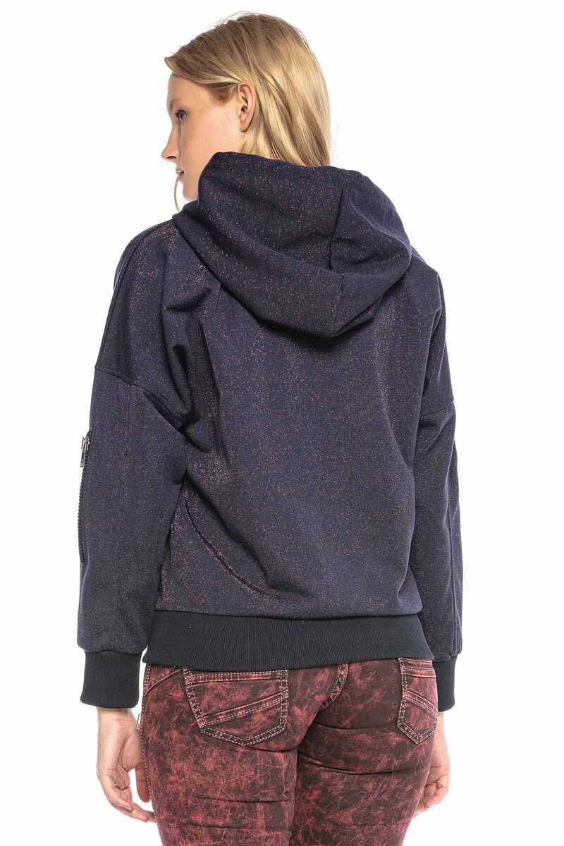 WL246 Damen Statement-Print Bluse Kapuzensweater - Cipo and Baxx - Damen langarm - Damen Sweatshirt -