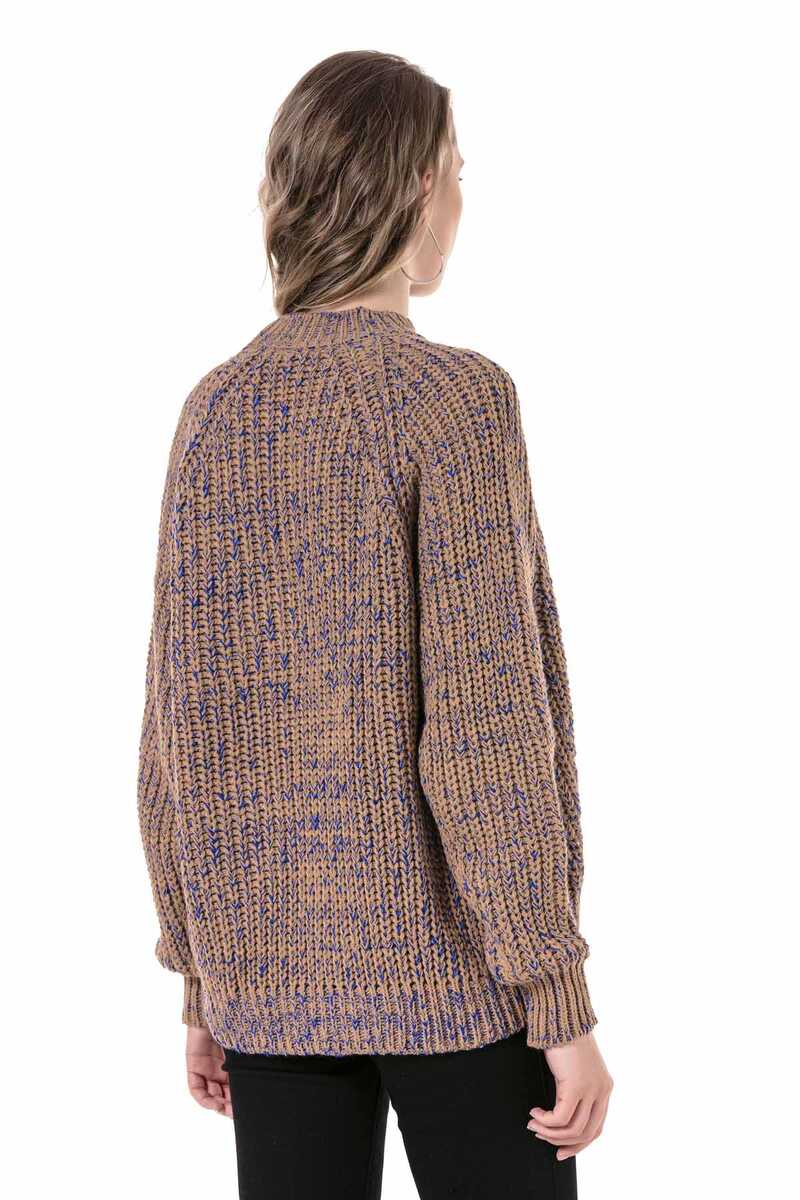 WP237 Damen Pullover Strickpullover in meliertem Design - Cipo and Baxx - Damen Pullover - Letzte Chance! -